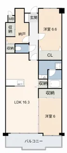 JUS東浦【6階】の間取り