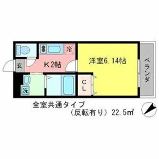 アムール賀茂川【1階】の間取り