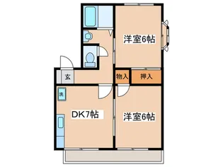 S・Iコ-ポ【2階】の間取り