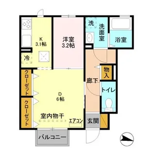 シャンテ藤代【1階】の間取り