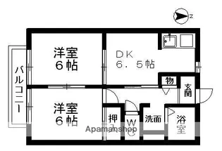 アベニュー松山【2階】の間取り