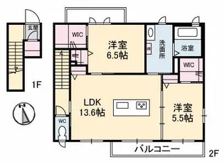 ブランコーポ石井城【2階】の間取り