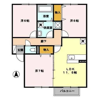 ベルメゾン広面【2階】の間取り