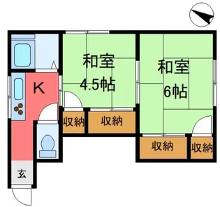 松島荘【2階】の間取り