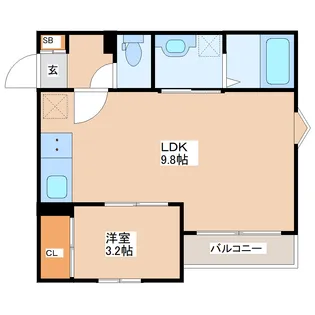 ソルフォート【1階】の間取り