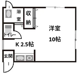 Nowhere room長者【2階】の間取り