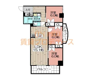 ニューリバー福間【2階】の間取り