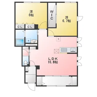 フィリア河原町I【1階】の間取り