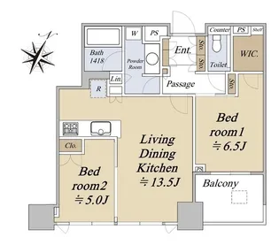 シティタワー有明【15階】の間取り