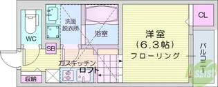 ハーモニーテラス出花【1階】の間取り