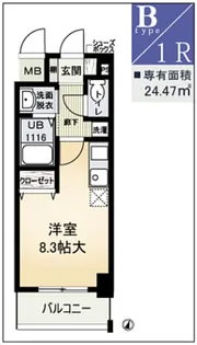 ウィスタリア新北野【4階】の間取り
