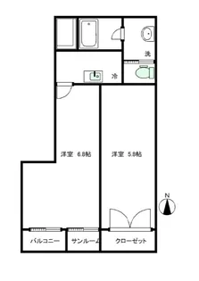 イースト21みかげ【3階】の間取り
