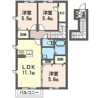 ミーナ・プラッツ【2階】の間取り