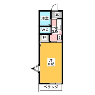 グリーンコーポ乾出【2階】の間取り