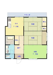 フラワーハイム【2階】の間取り