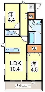 グランシルク【4階】の間取り