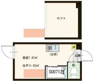 Gluck江原町【2階】の間取り