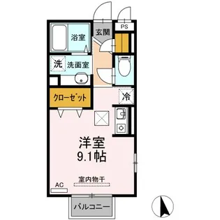 アーバンヒルズII B【1階】の間取り