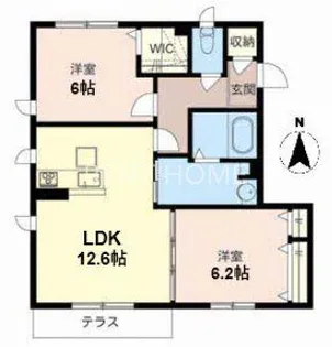 シャーメゾン リリーベル【1階】の間取り