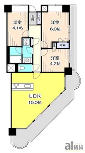 所沢スカイライズタワー【29階】の間取り