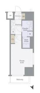 GENOVIA浅草駅前skygarden【8階】の間取り