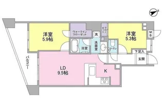 THEパームス代々木上原コスモテラス【3階】の間取り