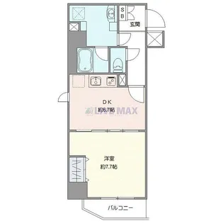 ジェノヴィア南千住Vスカイガーデン【7階】の間取り