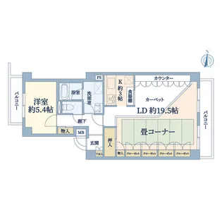 ソフトタウン三ツ沢【2階】の間取り