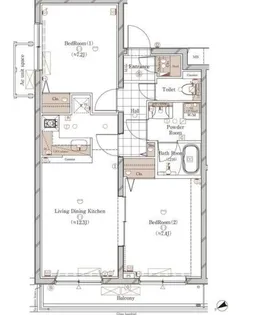 ガリシア上目黒【4階】の間取り