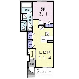 エミール【1階】の間取り