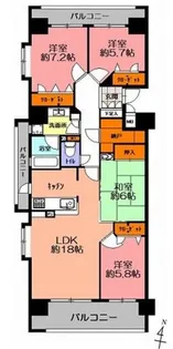 アーサー六ツ門プレミアムタワー【15階】の間取り
