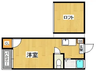コスモハイツ1・2【2階】の間取り