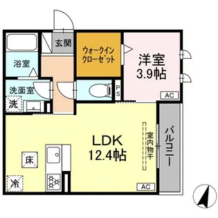プルミエール今之浦【1階】の間取り