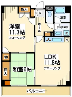 アヴァンセつつじヶ丘【4階】の間取り