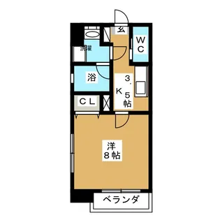 belle・crest【9階】の間取り