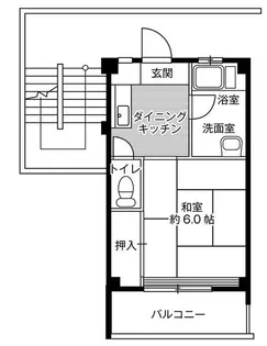 ビレッジハウス家下1号棟【4階】の間取り