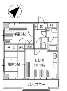グランドール相模【3階】の間取り