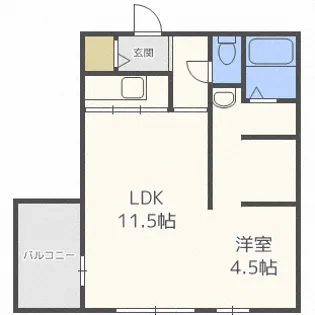 スカイパーク発寒南【4階】の間取り