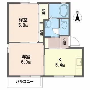 エスポワールもみじヶ丘【2階】の間取り