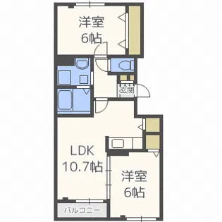 レオノール太平【2階】の間取り