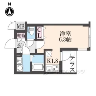 アドバンス京都レイズ【1階】の間取り