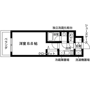 ソルレヴェンテ八戸ノ里【6階】の間取り