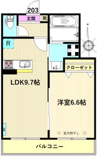 メゾンドアロ【2階】の間取り