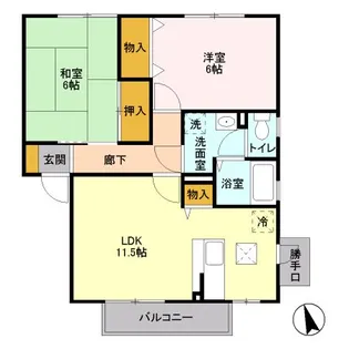 モンテベール A【1階】の間取り