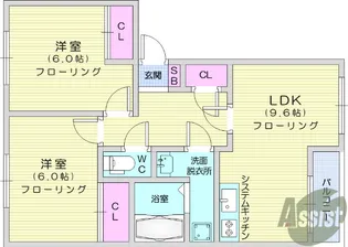 マルベリーズ弐番館【2階】の間取り
