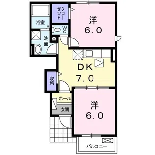 メゾンド・隆盛園I【1階】の間取り