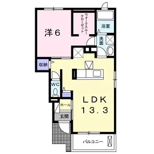 メゾンエスポワールII B【1階】の間取り