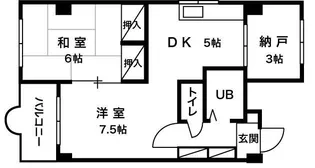 ヴェルエール総曲輪【5階】の間取り
