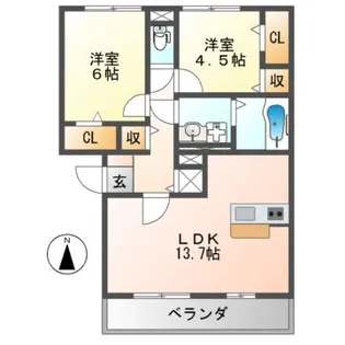 スウィート松本【2階】の間取り