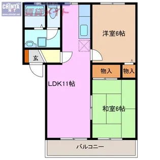ヒルトップ利平治C【2階】の間取り